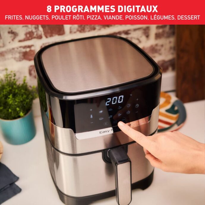 ⁦MOULINEX FRITEUSE A AIR SANS HUILE DIGITAL 2-EN-1 XXL 1800W - 6.5L EZ801D10⁩ - الصورة ⁦4⁩